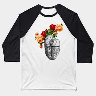 Flower pot heart - Digital drawing - Color Baseball T-Shirt